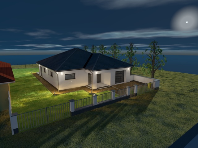 Külső látványterv – éjszaka